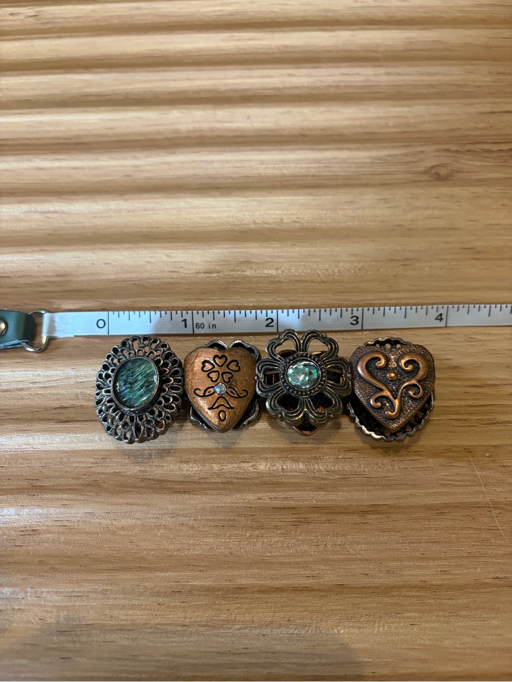 Vintage Inspired Mixed Metal Link Panel Bracelet - Picture 4 of 4